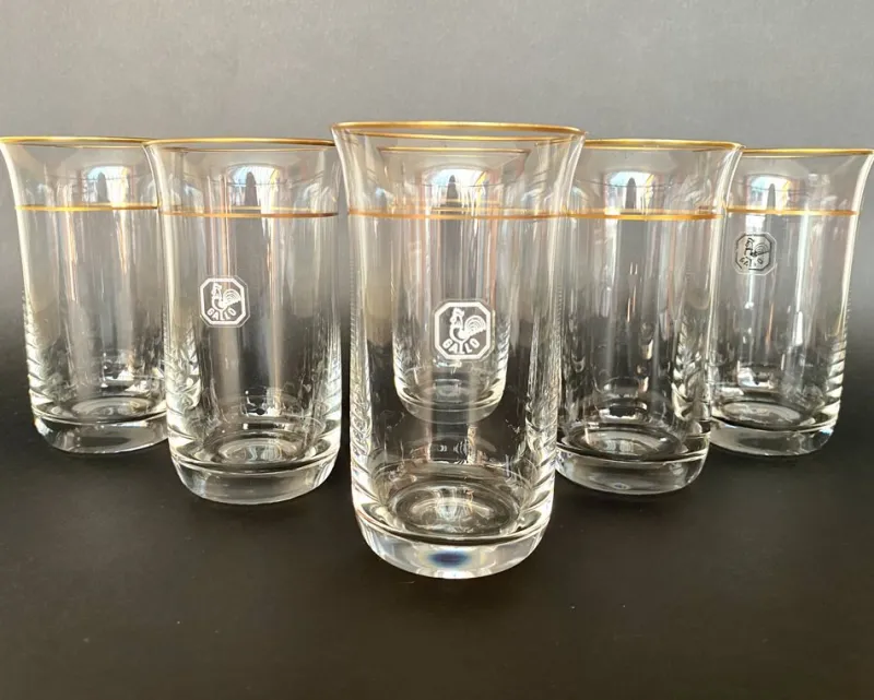 Pamono Vintage German Crystal Water Glasses from Gallo, 1970s, Set of 6> Glassware
