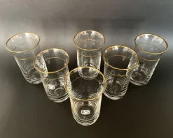 Pamono Vintage German Crystal Water Glasses from Gallo, 1970s, Set of 6><noscript><img width=