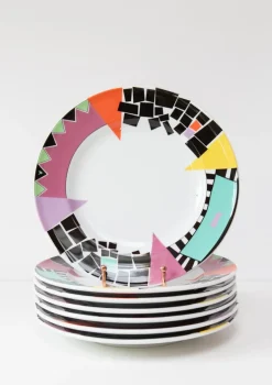 Pamono Vintage German Dinner Plates from Schönwald, 1990s, Set of 7> Dinner Plates & Bowls
