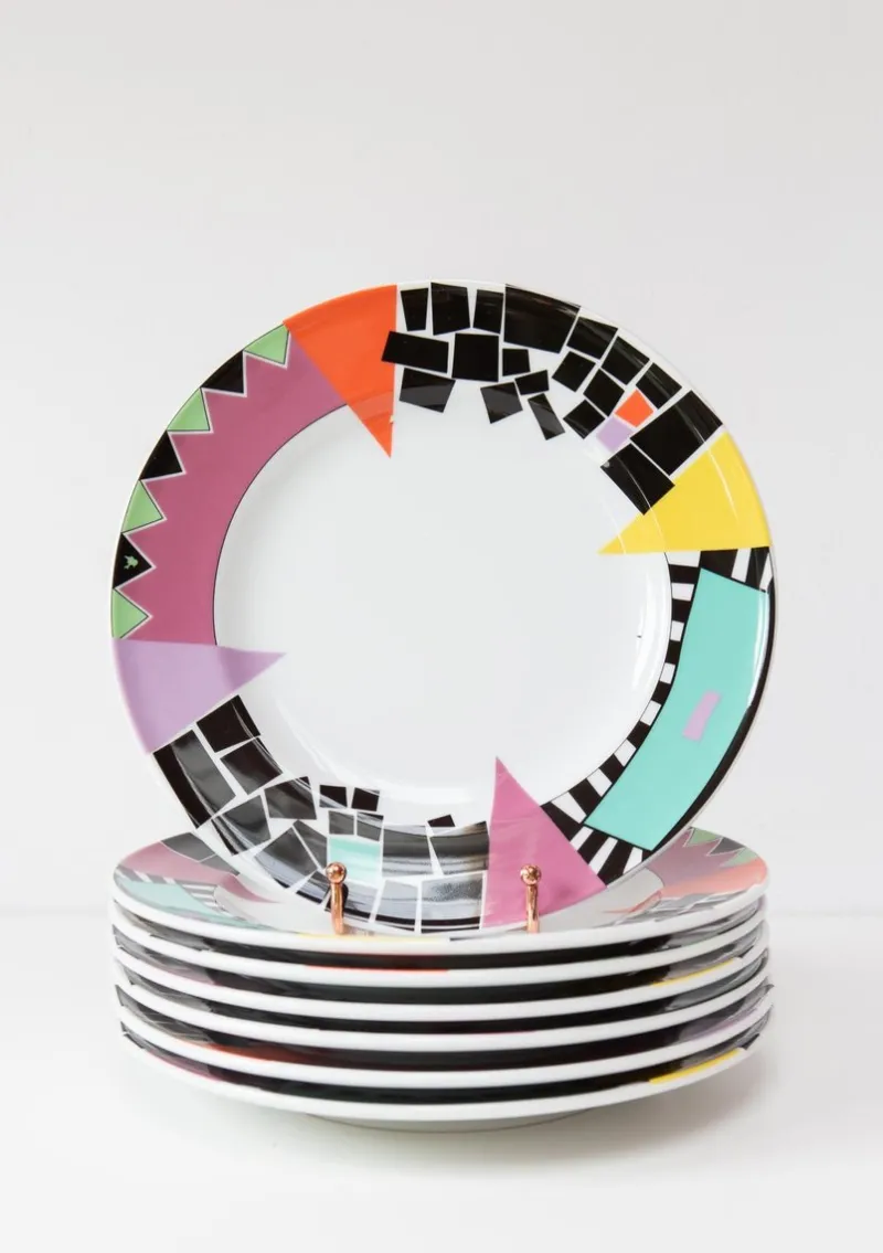 Pamono Vintage German Dinner Plates from Schönwald, 1990s, Set of 7> Dinner Plates & Bowls