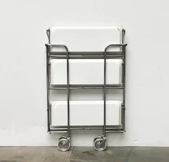 Hot Pamono Vintage German Foldable Service Cart with 3 Trays, 1970s