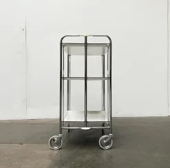Hot Pamono Vintage German Foldable Service Cart with 3 Trays, 1970s