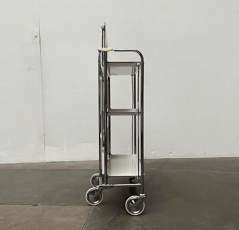 Hot Pamono Vintage German Foldable Service Cart with 3 Trays, 1970s