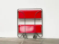 Pamono Vintage German Foldable Service Cart, Housebar or Side Table, 1970s><noscript><img width=