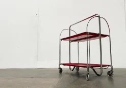 Pamono Vintage German Foldable Service Cart, Housebar or Side Table, 1970s><noscript><img width=