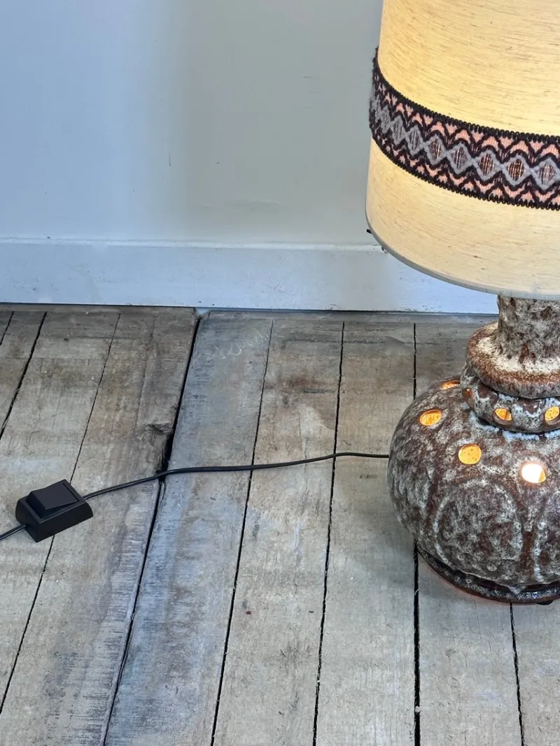 Hot Pamono Vintage German Glazed Ceramic Lamp, 1960s