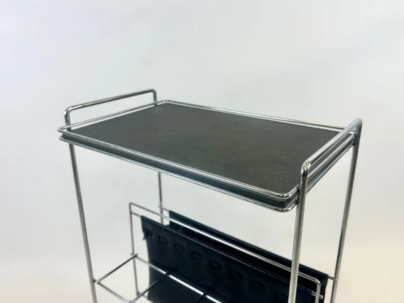 Pamono Vintage German Mini Bar Cart with Magazine Rack from Voss, 1970s> Magazine Racks