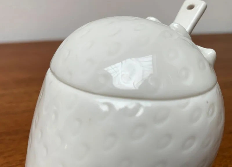 Discount Pamono Vintage German Porcelain Jam Pot with Lid and Spoon from Krömer Porzellan, 1970s, Set of 2