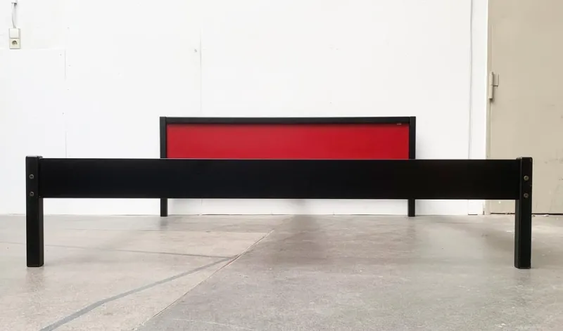 New Pamono Vintage German Postmodern Profilsystem Double Bed by Elmar Flötotto for Flötotto