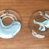 Pamono Vintage German Richartz Art Collection Glass Plate and Bowl by Hans Jürgen Richartz for Mathildenhütte, Solingen, Set of 2
