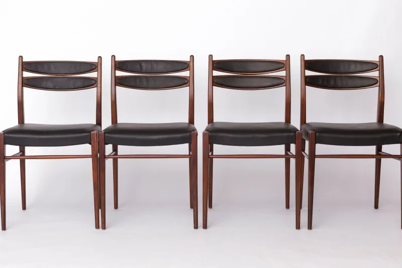 Pamono Vintage German Teak Dining Chairs, 1960s, Set of 4> Side Chairs & Dining Chairs