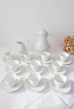 Discount Pamono Vintage German White Coffee from Hutschenreuther, 1950s, Set of 22