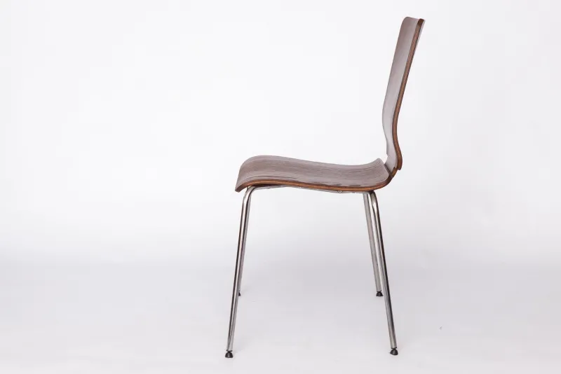 Online Pamono Vintage Gilbert Stackable Dining Chair in Teak Plywood Seat with Chrome Legs from Ikea, 1990s