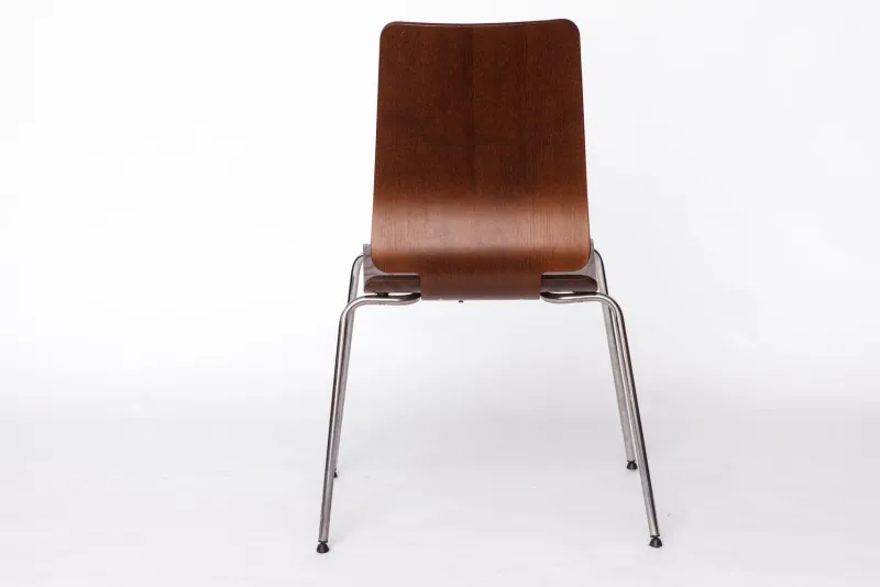 Online Pamono Vintage Gilbert Stackable Dining Chair in Teak Plywood Seat with Chrome Legs from Ikea, 1990s