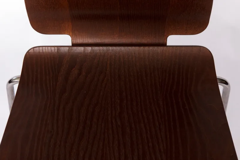 Online Pamono Vintage Gilbert Stackable Dining Chair in Teak Plywood Seat with Chrome Legs from Ikea, 1990s