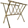 New Pamono Vintage Gilded Brass & Faux Bamboo Magazine Rack, Italy, 1960s