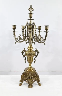 Online Pamono Vintage Gilded Bronze Candleholders, Set of 2