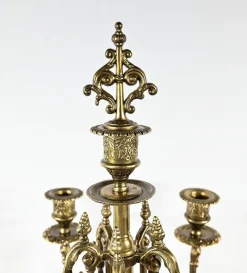 Online Pamono Vintage Gilded Bronze Candleholders, Set of 2