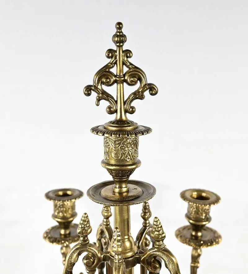 Online Pamono Vintage Gilded Bronze Candleholders, Set of 2
