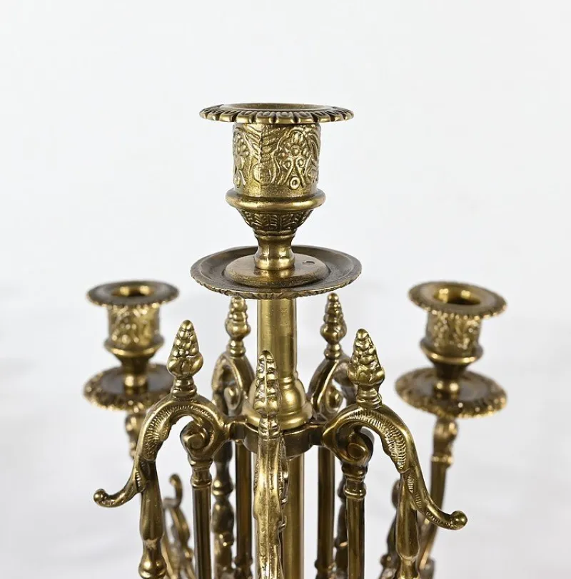 Online Pamono Vintage Gilded Bronze Candleholders, Set of 2