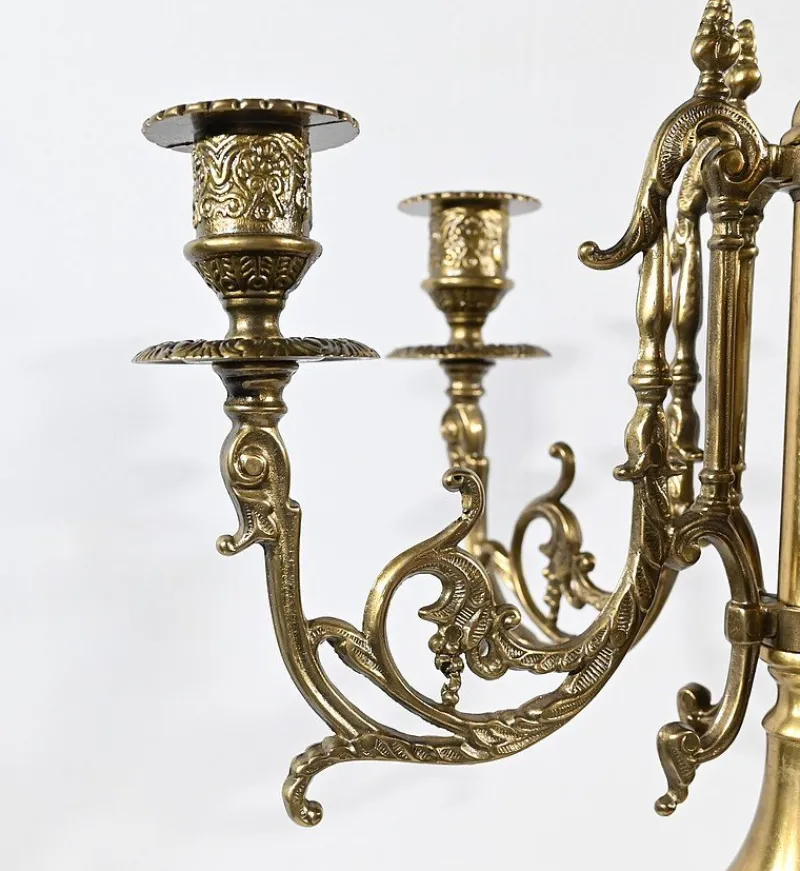 Online Pamono Vintage Gilded Bronze Candleholders, Set of 2