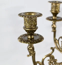 Online Pamono Vintage Gilded Bronze Candleholders, Set of 2