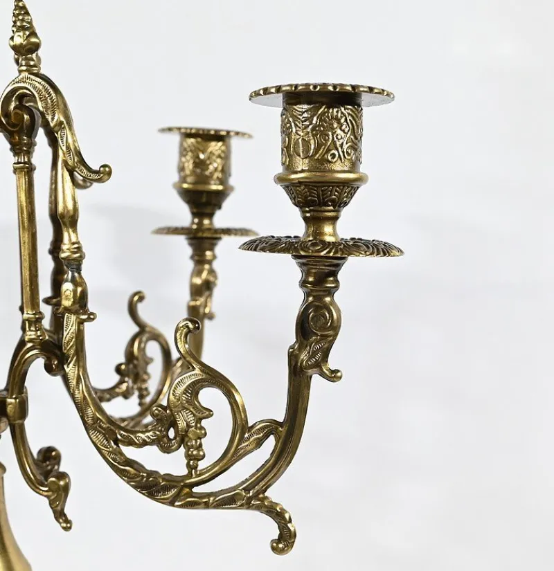 Online Pamono Vintage Gilded Bronze Candleholders, Set of 2