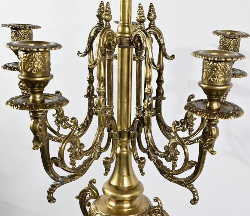 Online Pamono Vintage Gilded Bronze Candleholders, Set of 2