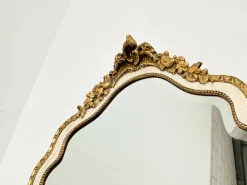 Pamono Vintage Gilt Wood Wall Mirror with Beveled Glass, 1930s><noscript><img width=