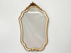 Pamono Vintage Gilt Wood Wall Mirror with Beveled Glass, 1930s><noscript><img width=