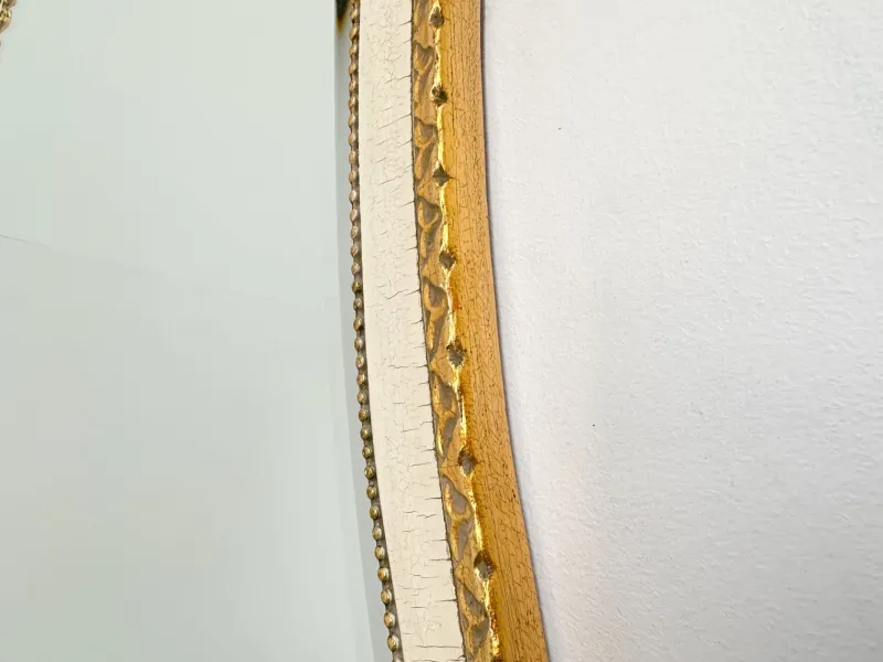 Pamono Vintage Gilt Wood Wall Mirror with Beveled Glass, 1930s> Mirrors