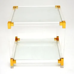 Pamono Vintage Glass and Acrylic Coffee Table, 1970s> Coffee & Side Tables