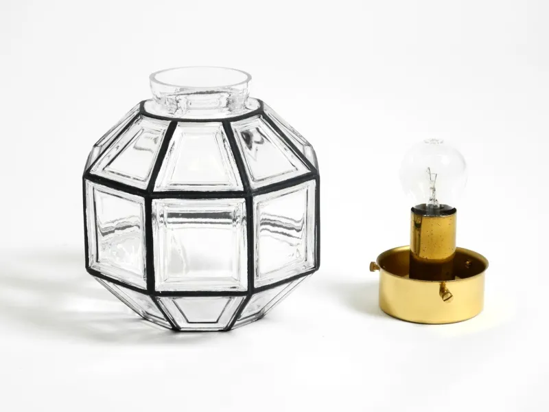 Pamono Vintage Glass Ceiling Lamp from Limburg, 1970s> Ceiling Lights