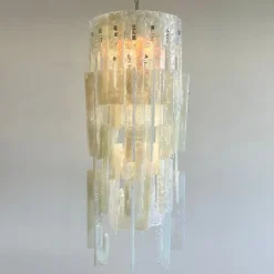 Pamono Vintage Glass Chandelier by Carlo Nason for AV Mazzega, 1960s