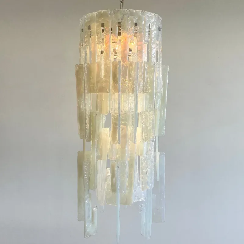 Pamono Vintage Glass Chandelier by Carlo Nason for AV Mazzega, 1960s
