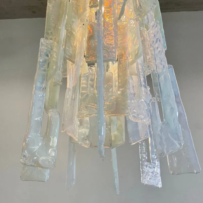 Pamono Vintage Glass Chandelier by Carlo Nason for AV Mazzega, 1960s
