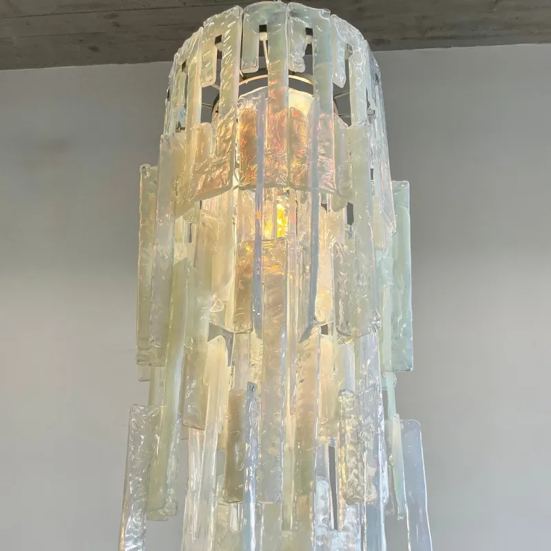Pamono Vintage Glass Chandelier by Carlo Nason for AV Mazzega, 1960s