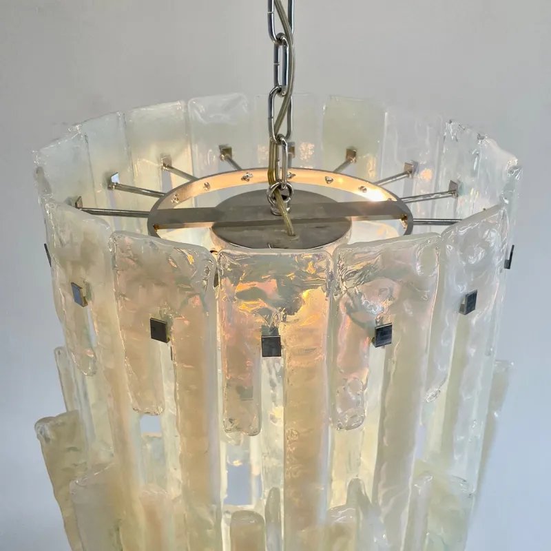 Pamono Vintage Glass Chandelier by Carlo Nason for AV Mazzega, 1960s