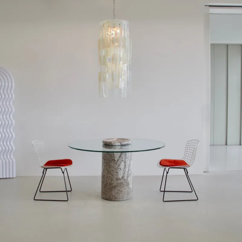 Pamono Vintage Glass Chandelier by Carlo Nason for AV Mazzega, 1960s
