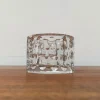New Pamono Vintage Glass Crystal Candleholder by Oleg Cassini