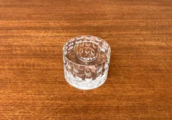 New Pamono Vintage Glass Crystal Candleholder by Oleg Cassini