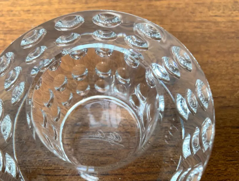 New Pamono Vintage Glass Crystal Candleholder by Oleg Cassini