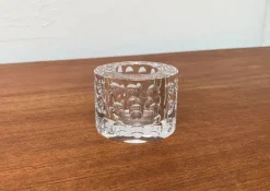 New Pamono Vintage Glass Crystal Candleholder by Oleg Cassini