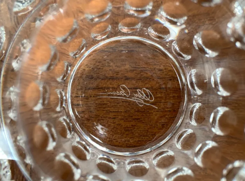 New Pamono Vintage Glass Crystal Candleholder by Oleg Cassini