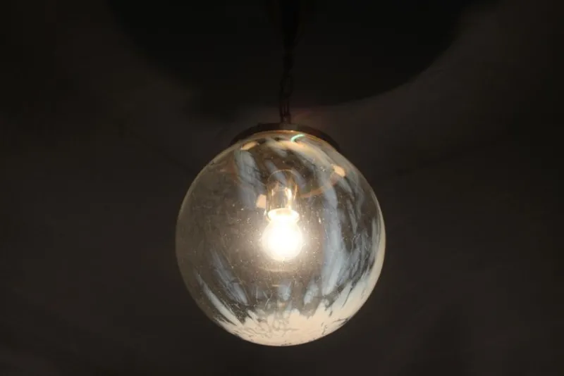 Clearance Pamono Vintage Glass Pendant Light by Kamenický Šenov, 1970s