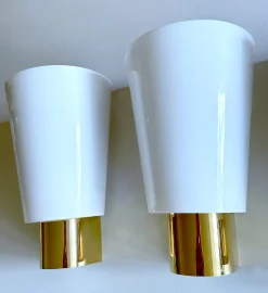 Pamono Vintage Glass Sconces from Limburg, Set of 2> Wall Lights & Sconces