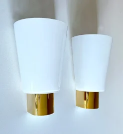 Pamono Vintage Glass Sconces from Limburg, Set of 2><noscript><img width=