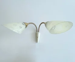 Pamono Vintage Glass Sconces, 1950s, Set of 2><noscript><img width=