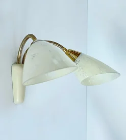 Pamono Vintage Glass Sconces, 1950s, Set of 2><noscript><img width=
