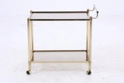 Pamono Vintage Glass Serving Cart, 1960s> Serving Bar Carts & Trolleys
